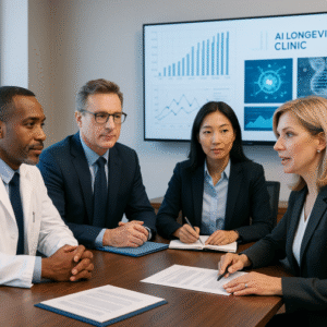 Boardroom Meeting with Diverse Executive Team